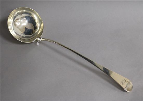 A George III silver Old English pattern soup ladle, William Sumner I, London, 1787, 5 oz.